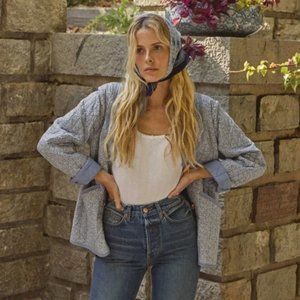 Doen Parker Jacket Blue Cottage Ivy Floral - Medium (BRAND NEW TAGS ON)